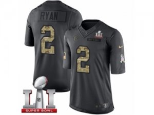 Youth Nike Atlanta Falcons #2 Matt Ryan Limited Black 2016 Salute to Service Super Bowl LI 51 NFL Jersey