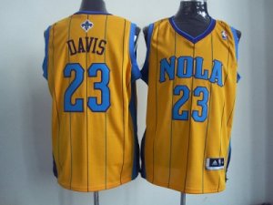 nba new orleans hornets #23 anthony davis yellow(stripe)