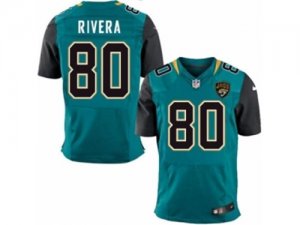 Mens Nike Jacksonville Jaguars #80 Mychal Rivera Elite Teal Green Team Color NFL Jersey