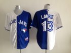 mlb jerseys toronto blue jays #13 lawrie blue-white[split]