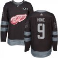 Detroit Red Wings #9 Gordie Howe Black 1917-2017 100th Anniversary Stitched NHL Jersey