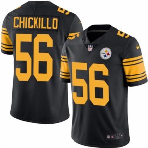 Mens Nike Pittsburgh Steelers #56 Anthony Chickillo Limited Black Rush NFL Jersey