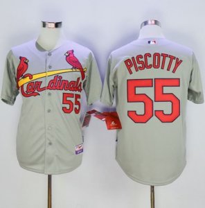 St.Louis Cardinals #55 Stephen Piscotty Grey Cool Base Stitched Baseball Jersey