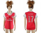 Womens Arsenal #17 Alexis Home Soccer Club Jersey