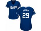 Women Majestic Los Angeles Dodgers #29 Scott Kazmir Replica Royal Blue Alternate 2017 World Series Bound Cool Base MLB Jersey