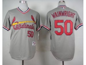 MLB St. Louis Cardinals #50 Adam Wainwright Grey 1978 Turn Back The Clock Stitched Baseball jerseys