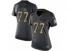 Women Nike San Francisco 49ers #77 Trent Brown Limited Black 2016 Salute to Service NFL Jersey