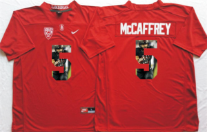 Stanford Cardinal #5 Christian McCaffrey Red Portrait Number College Jersey