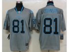 Nike NFL Detroit Lions #81 Calvin Johnson grey Jerseys(Lights Out Elite)