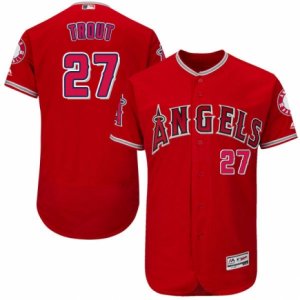 Men\'s Majestic Los Angeles Angels of Anaheim #27 Mike Trout Red Flexbase Authentic Collection MLB Jersey