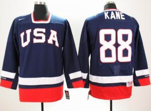 nhl team usa #88 kane 2010 olympic blue