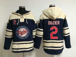 mlb jerseys minnesota twins #2 dozier blue[pullover hooded sweatshirt]