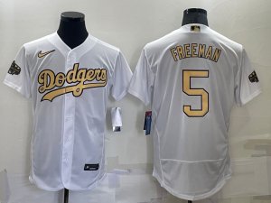 Dodgers #5 Freddie Freeman White Nike 2022 MLB All-Star Flexbase Jersey