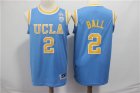 UCLA Bruins #2 Lonzo Ball Light Blue Pac-12 College Basketball Jersey