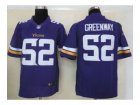 Nike NFL Minnesota Vikings #52 Chad Greenway Purple Jerseys[Limited]