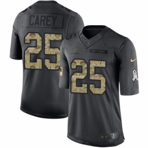 Men\'s Nike Chicago Bears #25 Ka\'Deem Carey Limited Black 2016 Salute to Service NFL Jersey