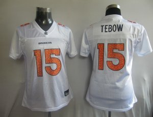 women denver broncos #15 tebow white