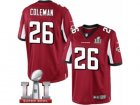 Youth Nike Atlanta Falcons #26 Tevin Coleman Limited Red Team Color Super Bowl LI 51 NFL Jersey