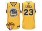 Mens Adidas Golden State Warriors #23 Draymond Green Authentic Gold 2017 The Finals Patch NBA Jersey