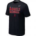 Nike MLB Los Angeles Angels 2014 Home Practice T-Shirt - Black