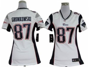 Nike women nfl New England Patriots #87 Rob Gronkowski white jerseys