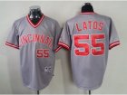 mlb jerseys cincinnati reds #55 latos grey[2013 new]