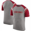 San Francisco 49ers Enzyme Shoulder Stripe Raglan T-Shirt Heathered Gray