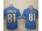 Nike nfl Detroit Lions #81 Calvin Johnson blue Game Jerseys