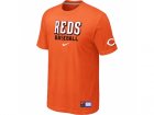 Cincinnati Reds Orange Nike Short Sleeve Practice T-Shirt