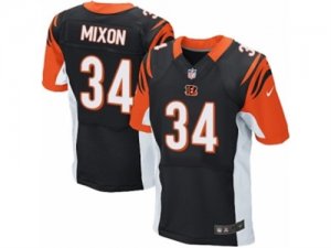 Mens Nike Cincinnati Bengals #34 Joe Mixon Elite Black Team Color NFL Jersey