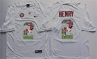 Alabama Crimson Tide 2 Derrick Henry White Portrait Number College Jersey