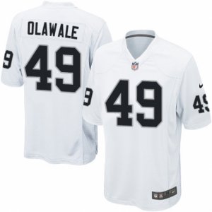 Mens Nike Oakland Raiders #49 Jamize Olawale Game White NFL Jersey