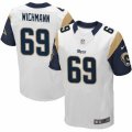 Mens Nike Los Angeles Rams #69 Cody Wichmann Elite White NFL Jersey