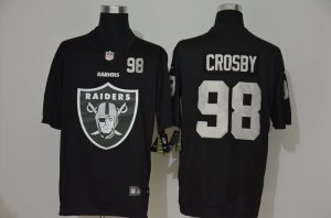 Nike Raiders #98 Maxx Crosby Black Team Big Logo Number Vapor Untouchable Limited