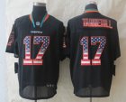 Nike Miami Dolphins #17 Tannehill Black Jerseys(USA Flag Fashion Elite)