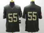 Nike Vikings #55 Anthony Barr Green Olive Salute To Service Limited Jersey