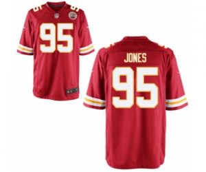 Men\'s Nike Kansas City Chiefs #95 Chris Jones Game Red Team Color NFL Jersey