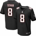 Mens Nike Atlanta Falcons #8 Matt Schaub Elite Black Alternate NFL Jersey