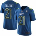 Mens Nike Dallas Cowboys #21 Ezekiel Elliott Limited Blue 2017 Pro Bowl NFL Jersey