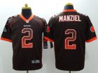 Nike Cleveland Browns #2 Johnny Manziel Brown Jerseys(Drift Fashion Elite)