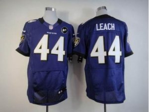 Nike Baltimore Ravens #44 leach purple jerseys[Elite Art Patch]