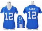 Nike Women Indianapolis Colts #12 Andrew Luck blue jerseys[draft him ii top]