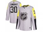 Men Adidas New York Rangers #30 Henrik Lundqvist Gray 2018 All-Star Metro Division Authentic Stitched NHL Jersey