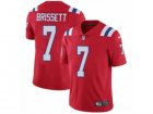 Nike Patriots #7 Jacoby Brissett Red Alternate Mens Stitched NFL Vapor Untouchable Limited Jersey