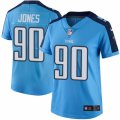 Womens Nike Tennessee Titans #90 DaQuan Jones Limited Light Blue Rush NFL Jersey