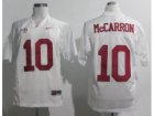 NCAA Alabama Crimson Tide #10 AJ McCarron 2012 SEC Patch White College Football Jerseys