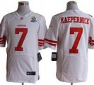 Nike 49ers #7 Colin Kaepernick White With Hall of Fame 50th Patch NFL Elite Jersey