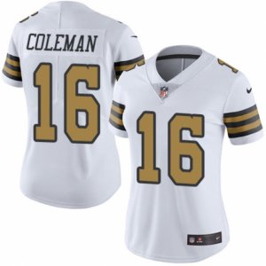 Women\'s Nike New Orleans Saints #16 Brandon Coleman Limited White Rush NFL Jersey