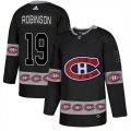 Canadiens #19 Larry Robinson Black Team Logos Fashion Adidas Jersey