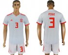 Spain 3 PIQUE Away 2018 FIFA World Cup Soccer Jersey